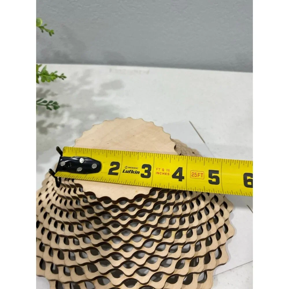 Baltic by Design Laser Cut Intricate Cut Decorative Wood Basket
